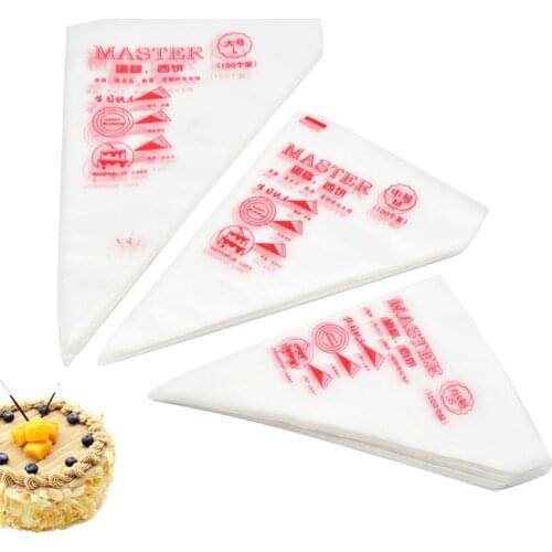 100PCs Disposable Pastry Bags DIY Icing Piping Cream Confectionery Cake Decorating Bags Kitchen Baking Tool Set S/M/L Size