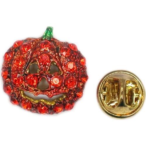 12pcs a lot Halloween Orange Enamel Pumpkin Pins Pumpkin Womens Weddings Banquet brooch pins Jewelry gift C102221