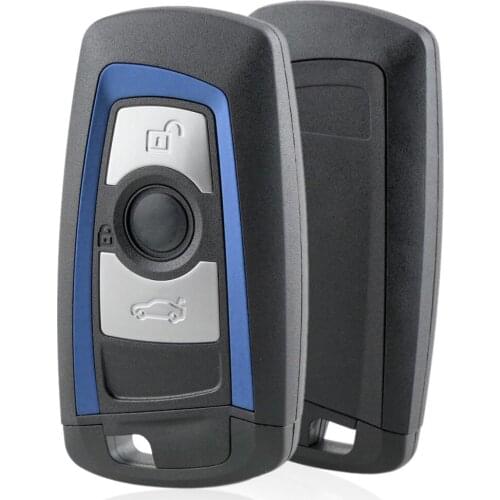 3 Buttons Smart Key Shell Cover Remote Keyless Case with Uncut Blank Blade Fit for BMW CAS4 F 3 5 7 Series E90 E92 E93 X5 HU100R