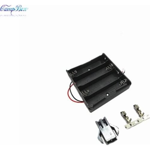 50Pcs 4x18650 Battery Case Holder Socket Wire Junction Box With 15cm Wires, SM 2.54 Header and Crimps