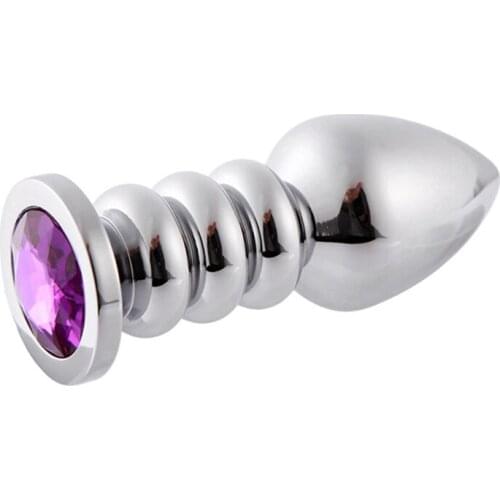 Adults Plug Anal Sex Metal Thread Butt Plug With Jewelry Erotic Screw Anal Toys For Gay Prostate Massager Sex Toys For Woman Men