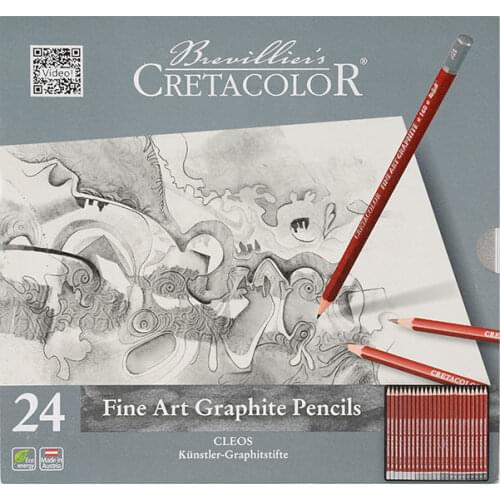 Austria Imported CRETACOLOR Kata Sketch Pencil Single Hand-Painted Graphite Pen Metal Box Set