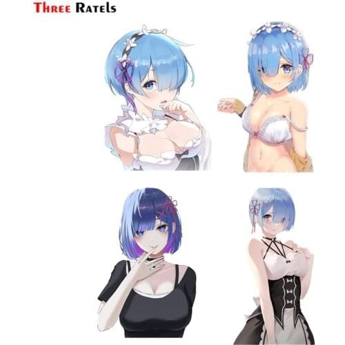 Three Ratels FC714 rem re zero anime girl car windshield Stickers wallpaper decal