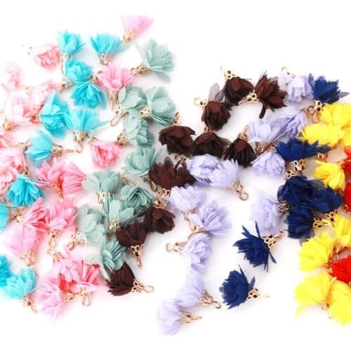 17mm 50pcs/jewelry accessories/jewelry findings/jewelry making/Flowers pendant tassels/earrings accessories 50pcs/bag Wholesale
