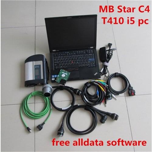 MB STAR C4 star diagnostic scanner mb c4 tester and software hdd 1tb free alldata repair data in t410 i5 laptop