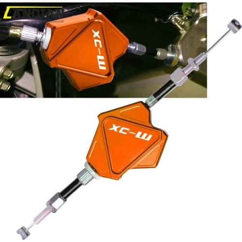 For 125 144 150 200 250 300 350 400 450 500 505 525 530 XC-W Motorcycle CNC Stunt Clutch Lever Easy Pull Cable System