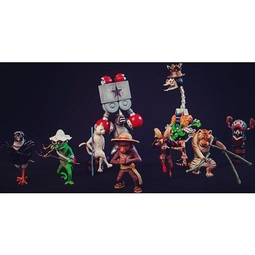 9-member Straw Hat Group GK Limited Statue Figure