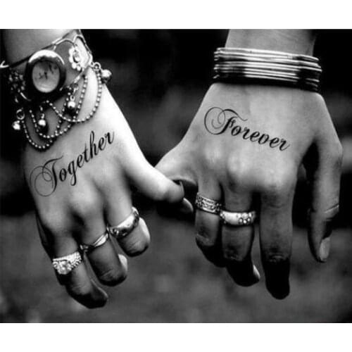 TOUOILP square full Diamond Painting Hand Liefden