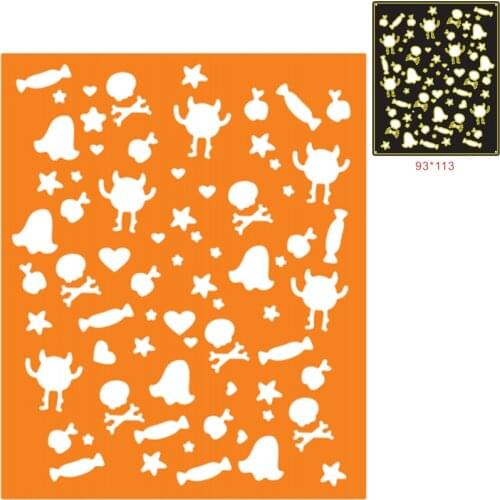 Halloween Star Candy Skull Metal Cutting Dies Stencils For DIY Decorative Embossing Handcraft Die Template 2021 New