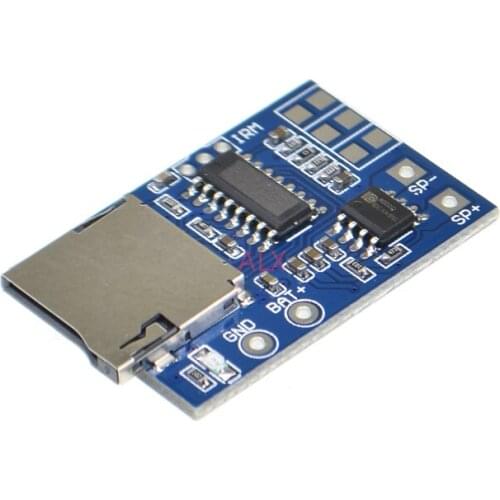 2W Mixed Mono TF Card MP3 Player Decoder Board Amplifier Module 3.7V/5V Power Support MP3 FM Radio USB Audio Mode