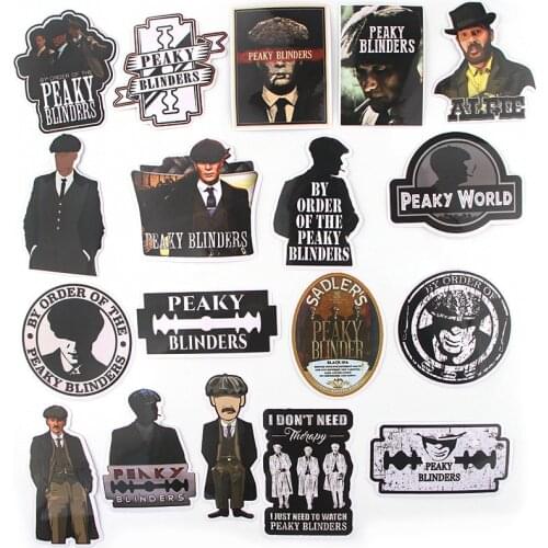 18Pcs/set Peaky Blinders Stickers Cool Luggage Skateboard Car Stickers Decals PVC Scrapbooking Stickers Decals for Kids