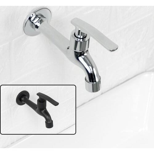 Wall Mounted Small Tap Decorative Garden Extra Long Faucet Washing Machine Water Tap Basin Bibcock Taps Standard G1/2 Thread