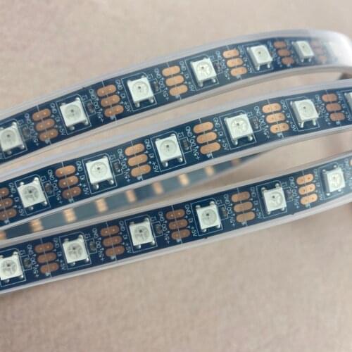 4m 60LEDs/m DC5V addressable SK6812 led pixel strip,waterproof in silicon tube;IP66,60pcs SK6812/M with 60pixels;BLACK PCB