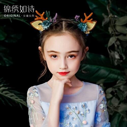 Christmas Children Hairband Girl Antler Fox Cat Ear Headband Kids Hair Hoop Accessories Headdress Photography