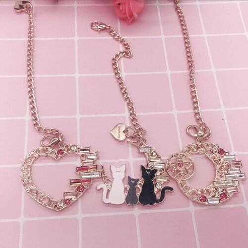 2018 sailor moon Luna Artemis cat Bag Charm chain jewelry Accessories