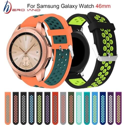 22MM Silicone Sport Band for Samsung Galaxy Watch 46mm Watchband 20mm Rubber Strap for Samsung Galxy Watch 42mm Wristband Correa