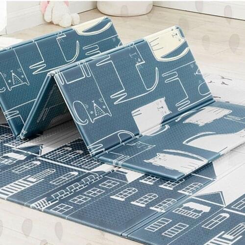 Foldable Games Mats For Baby Waterproof Cartoon Play Mat Xpe Foam Toddler Soft Climbing Pad Educational Toys Mats with Bag