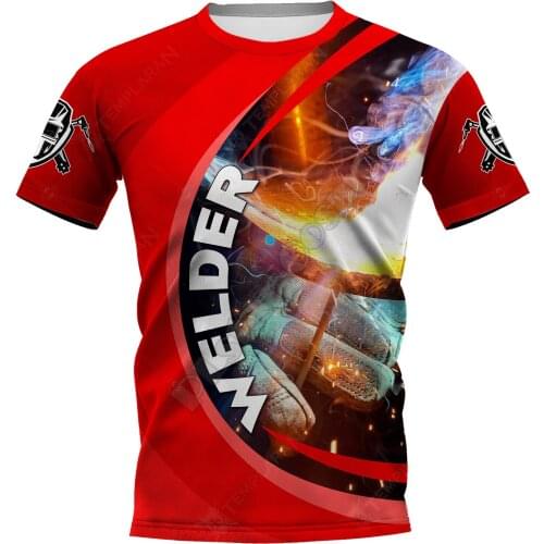 Welder 3D Printed t shirts women for men Summer Casual Tees Short Sleeve T-shirts Short Sleeve Drop Shipping