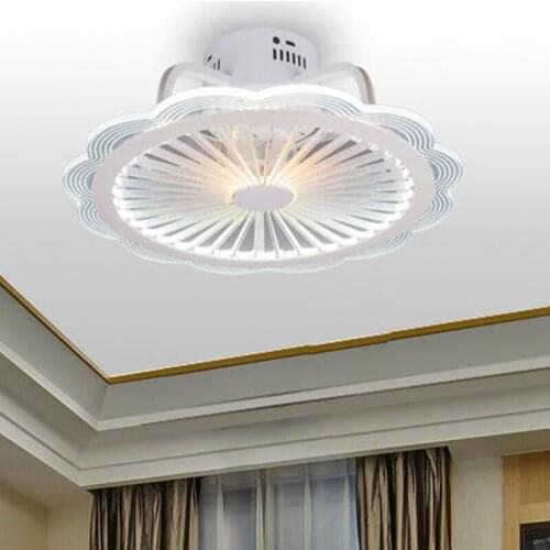 Modern Style Smart Ceiling Fan Light Creative Study Bedroom Dinner 3 Colors Led Fan Light With Remote Control