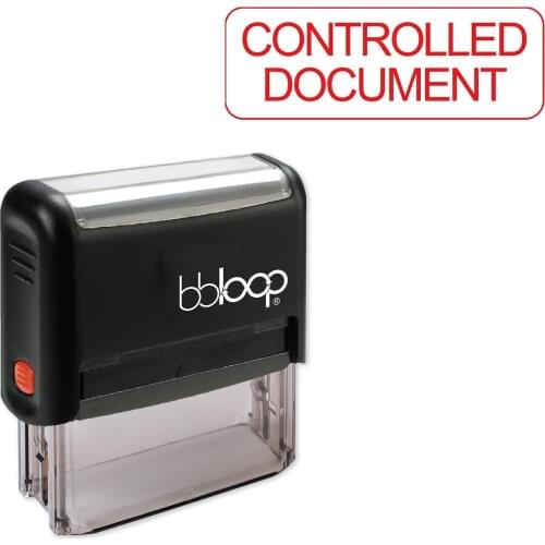 Bbloop Controlled w/Round border Style Font and Design Self-Ink