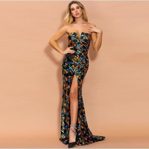 New Fashion Hot Seliing Elegant Classy Chic Sparkly Sequin Off Shoulder Maxi Party Prom Long Dress Wholesale Online