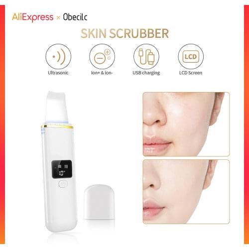 Vibration Ultrasonic Skin Scrubber Deep Face Ultrasonic Cleansing Machine Peeling Shovel Facial Pore Cleaner Beauty Care Device