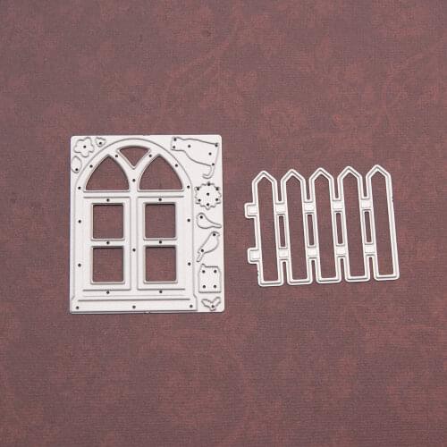 Reunion Window Fence Metal Cutting Dies Scrapbooking Craft Mold Cut Die Stencil Handmade Paper Card Make Template 2021
