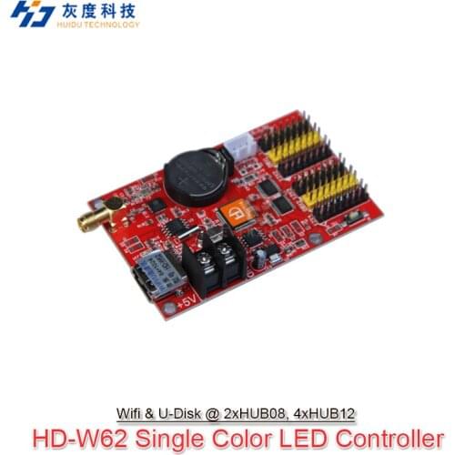 W62 HD-W62 (Original HD-W40) wifi wireless and USB ports,Single and Dual color led sign controller card