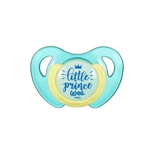 Wee Baby Pattern Butterfly Orthodontic Pacifier No:2 6-18 Moon Blue
