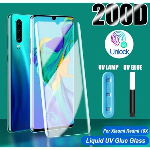 UV Liquid Glue Tempered Glass for Xiaomi Redmi 10X 4G 5G Mi 10 Lite mi 10 Pro Screen Protector for Mi Note 10 Lite Youth 5G Film