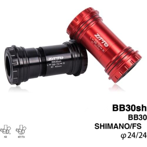 ZTTO B30sh Bottom Brackets BB30 24mm Adapter bicycle Press Fit Axle for MTB Road bike parts Dual silicone seal