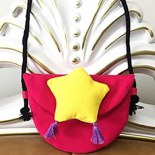 1PC Women Pentagram Pattern Coin Purse Shoulder Bag Child Girls Mini Wallet Corduroy Portable Handbag Childrens Messenger Bag