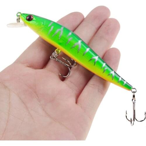 1PCS Crankbait Minnow Fishing Lure Floating Hard Bait 105mm 10g Artificial Bait Fishing Wobblers Swimming Carp Fishing tackle