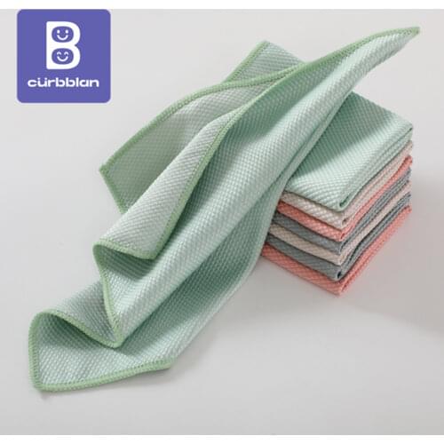 Curbblan 1PC Dishcloth Fish Scale Wipe Cloth Household Microfiber Clean Rag Home Washing Kitchen Dishrag Housewife Clean Tools