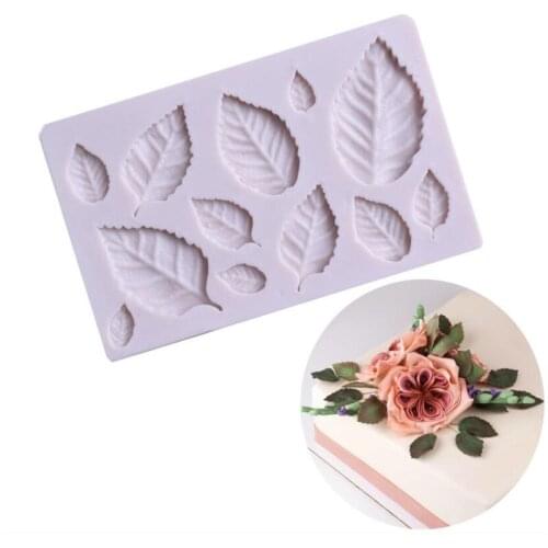 Leaves Sugarcraft 1 piece Leaf Silicone mold Fondant Mold Cake Decorating Tools Chocolate Mold Baking Mold