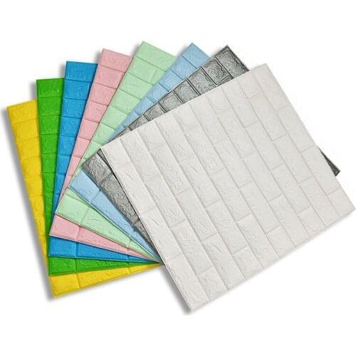 3D Wall Stickers Imitation Brick Panels Bedroom Decor Waterproof Self-adhesive Wallpaper Living Room TV Backdrop Kitchen Decor