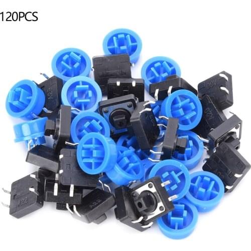 60 Pairs 4 Pin Blue Momentary Tactile Push Button Switch Micro Switch