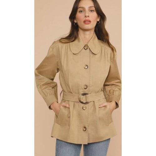 ANGLIU Women's Short Trench Coats
