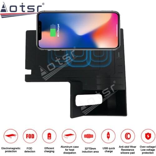 Car Charger QI Fast Charging Smartphone Wireless For Massarati Levante 2016-2019 For iPhone Samsung Huawei