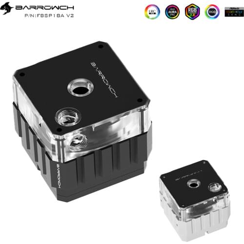 Barrowch FBSP18A-V2, 18W PWM Pumps, LRC 2.0 With Aluminum Radiator Cover, Fully Surrounded Structure