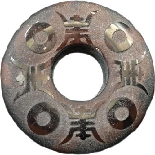 Tianzhu natural Tibet [four eyes] agate original stone bracelet necklace with accessories and ornaments