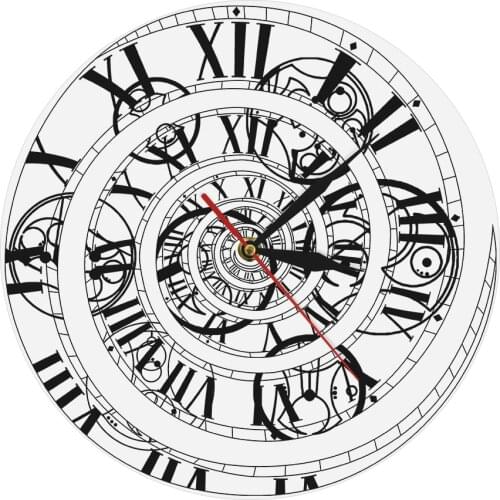 Get It Lost Time Vortex Clock Circle Of Time Vintage Classic Wall Clock Quartz Silent Roman Numerals Wall Watch Home Decor Clock