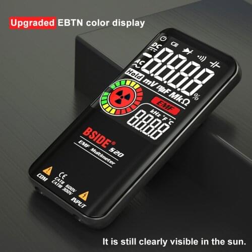 BSIDE S20 AC DC Voltage NCV Hz EMF LCD Digital Multimeter Portable Ohm Resistance Capacitance Frequency Diode Tester Meter