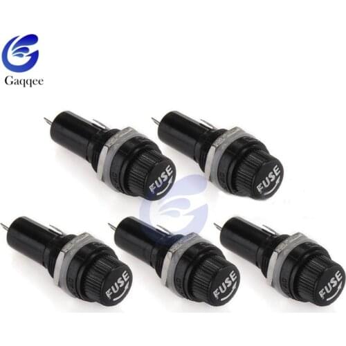 AC 250V 15A Electrical Insurance Tube Panel Mounted 5x20mm Fuse Holder For Radio Auto Stereo