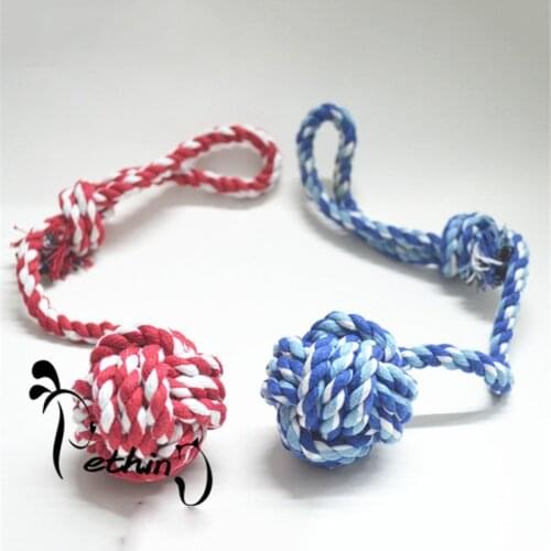 Dog Training Toys Large Dog Rope Pet Chew Rope Toys Training Play Toy Handmade Cotton Ropes Pet Supplies Random Colors