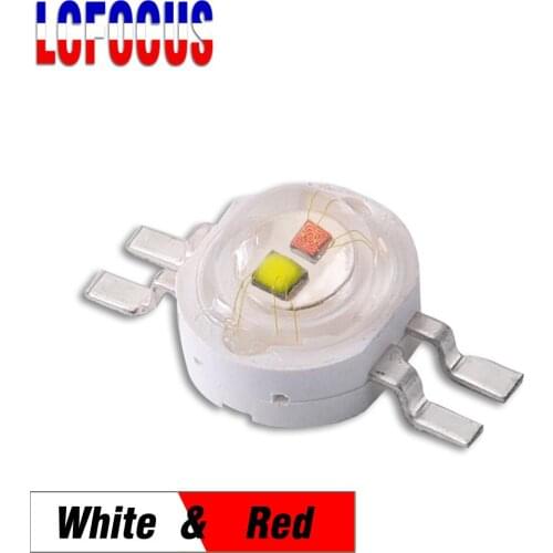 Double LED Chip 2*3W White Red Bicolor High Power COB SMD Diode DIY 3W 6W 10W 30W Spotlight Bulb Flashlight Special Lighting