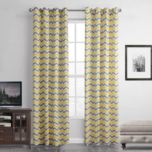European and American striped printed curtains living rooms bed rooms window treatments