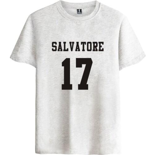 Salvatore 17 T Shirt Vampire Diaries Mystic Falls Tops Graphic Tumblr Salvatore Tshirt Men Women Tee Summer Childrens T-shirt