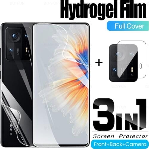 Front Back Hydrogel Film For Xiaomi Mix 4 6.67"Full Cover Protective Film For Xiamoi Mix4 Xiomi Mi X4 Screen Camera Lens HD Film