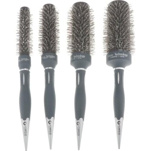 Ceramic Thermal Nano Ionic Barber Styling Round Barrel Brush for Blow Drying